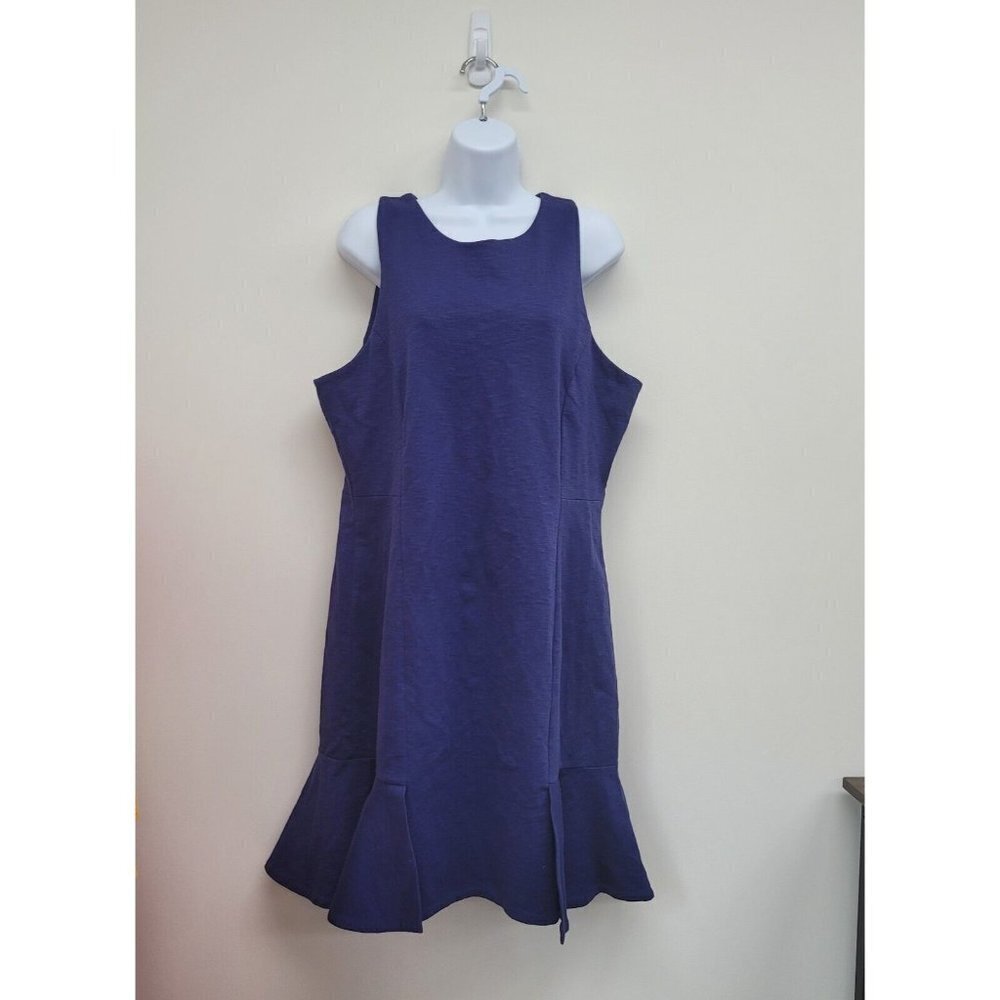 Womens Banana Republic Size 12 Navy Blue Dress Sleeveless Stretch Comfort
